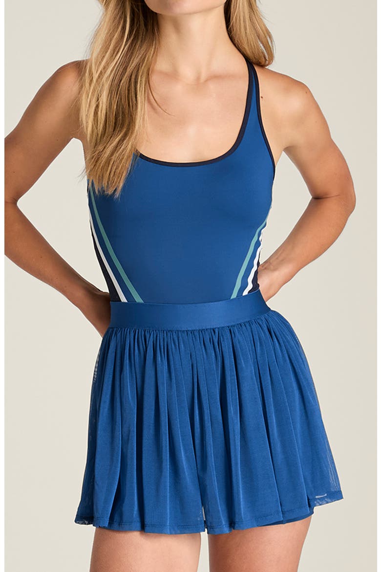 Headliner Seam-Sealed Minidress, Alternate, color, BLUE QUARTZ