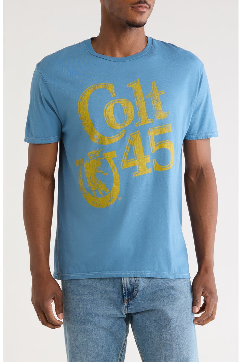 Colt 45 Cotton Graphic T-Shirt, Main, color, BLUE