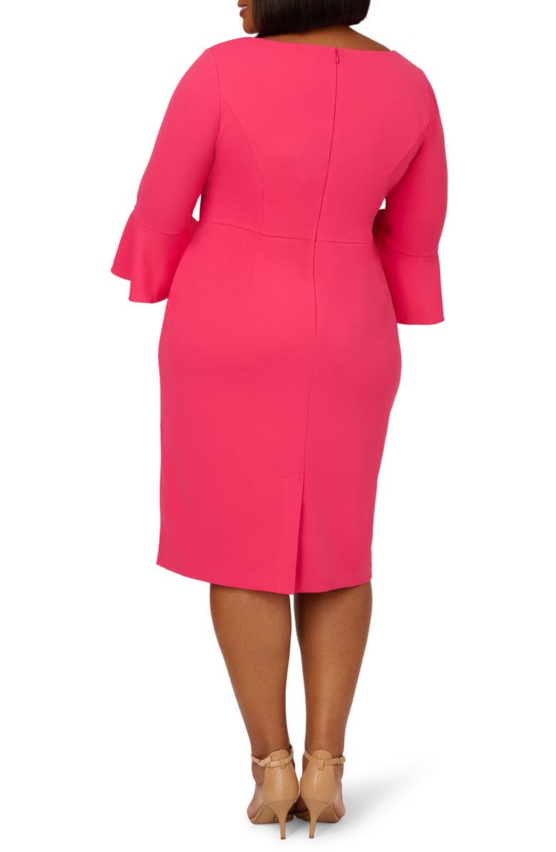 Adrianna Papell Tie Front Sheath Dress, Alternate, color, 