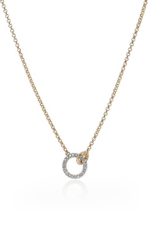 JH Essential Pavé Necklace, Diamond