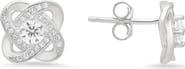 Queen Jewels Cubic Zirconia Love Knot Stud Earrings