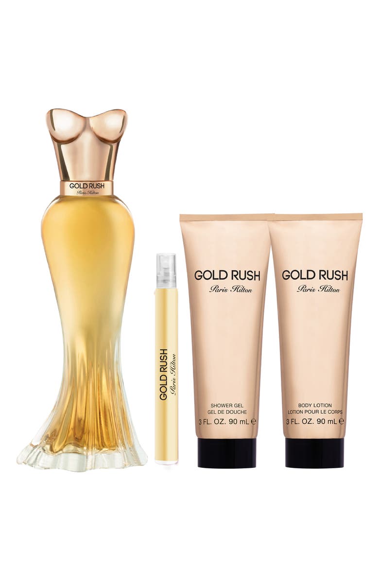 PARIS HILTON Gold Rush Eau de Parfum 4-Piece Set, Main, color,