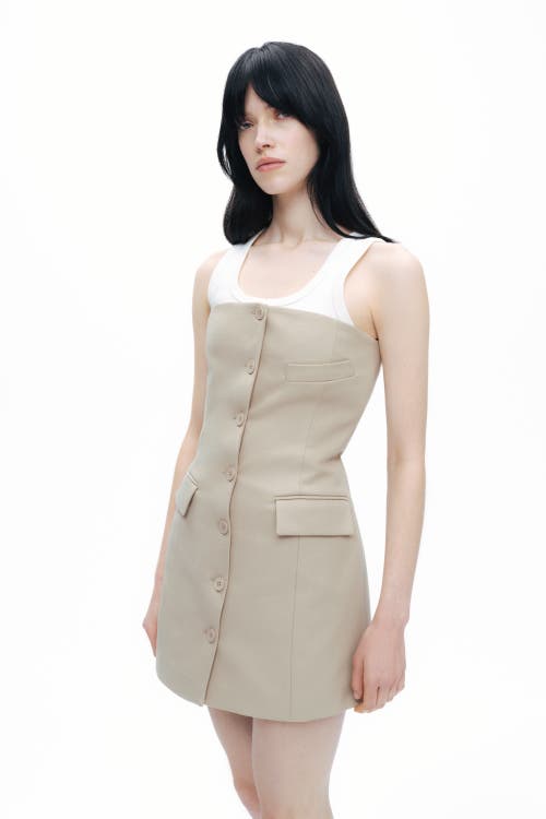 Nocturne Strapless Mini Dress In Beige