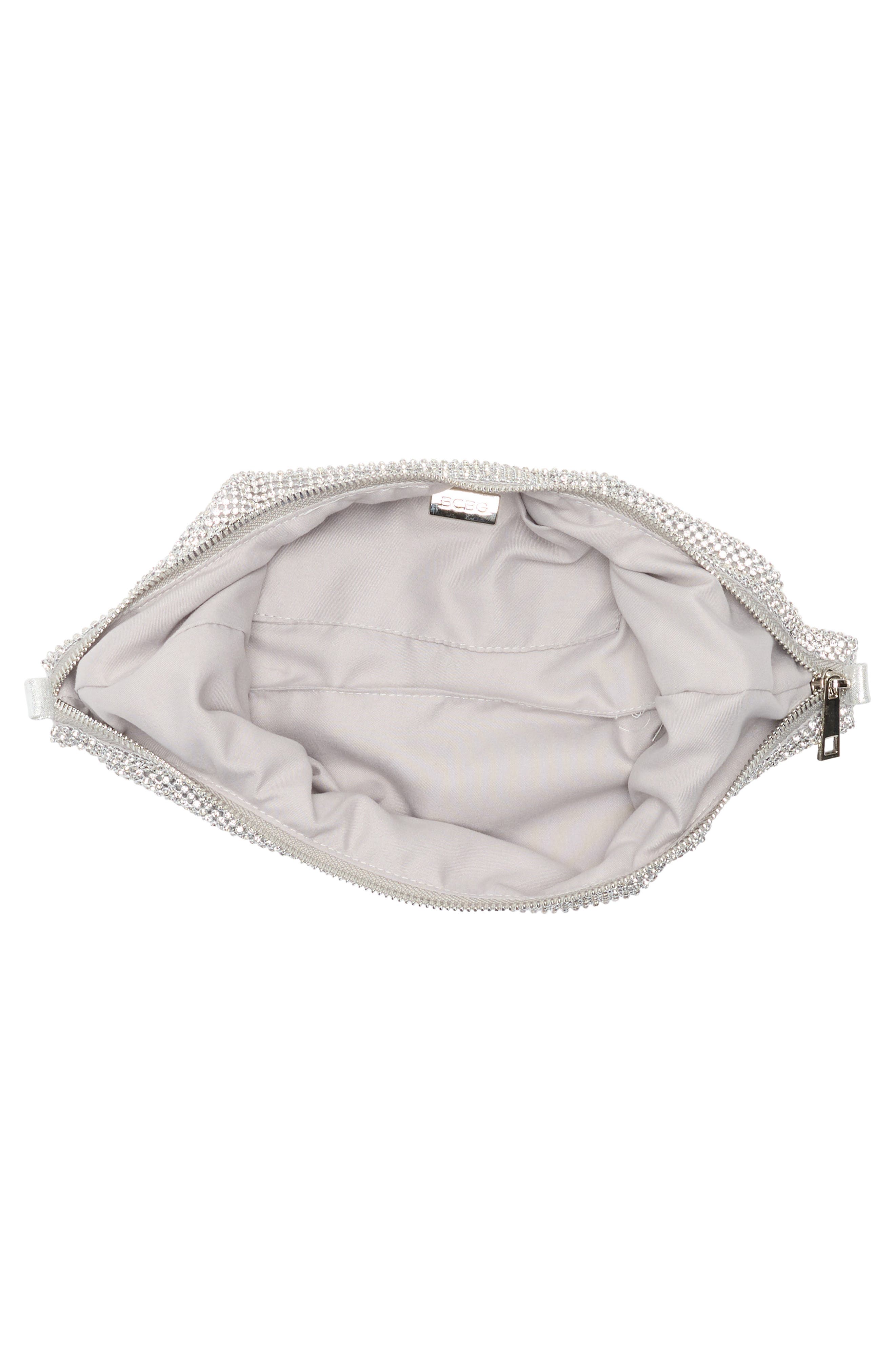 BCBG Shimmer Shoulder Bag, Alternate, color, Silver