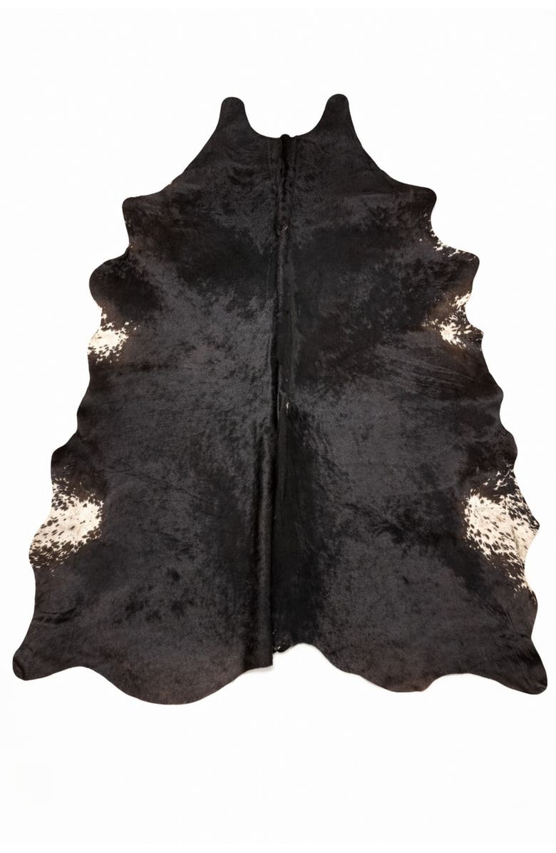 Rhacam Eco Hides Heritage Tricolor Cowhide Rug 8'5" x 7'0", Main, color, Black/Brown/White