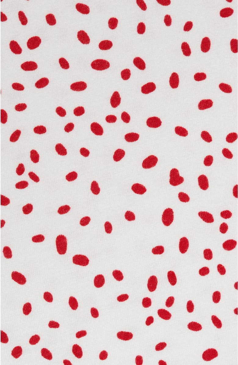 The Cat's Pajamas Pima Knit Simple Set Stripes Dots, Alternate, color, Confetti Dot Red