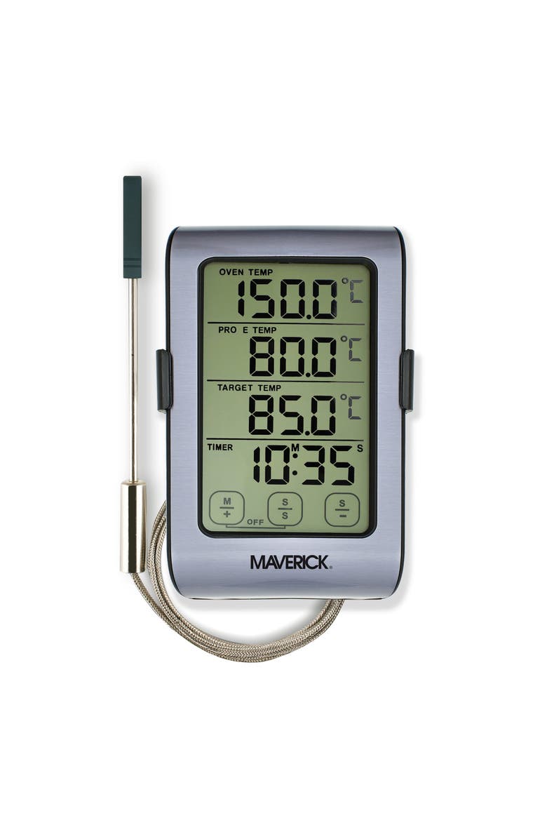 Maverick Dual Sensor Touch Screen Oven & Meat Thermometer, Main, color, Silver