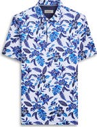 Bugatchi Hendrix Digital Floral Print Pima Cotton Polo