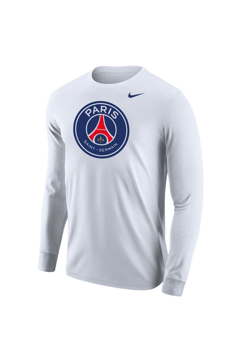 Men's Nike White Paris Saint-Germain Core Long Sleeve T-Shirt, Main, color, White