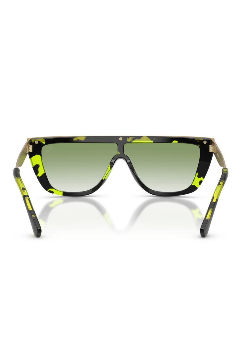 129mm Square Sunglasses, Alternate, color, GREEN HAVANA / CLEAR GREEN