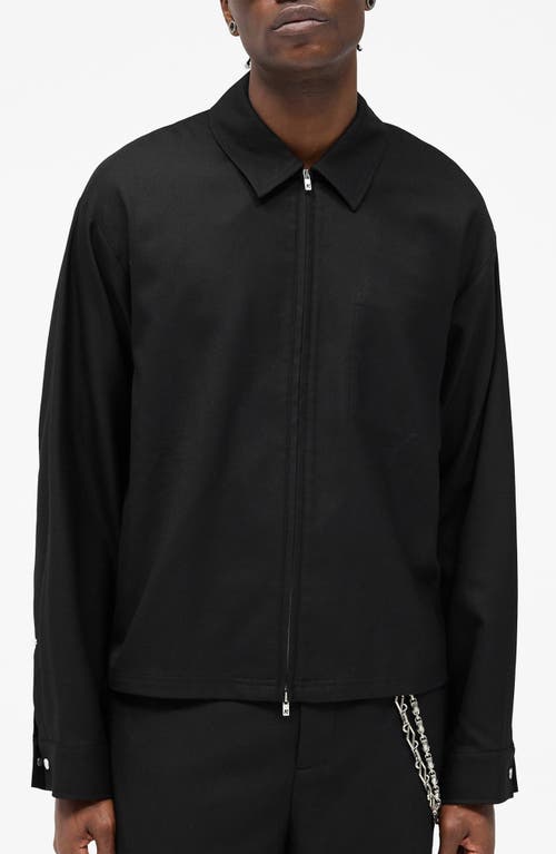 Represent Zip-up Overshirt In Black