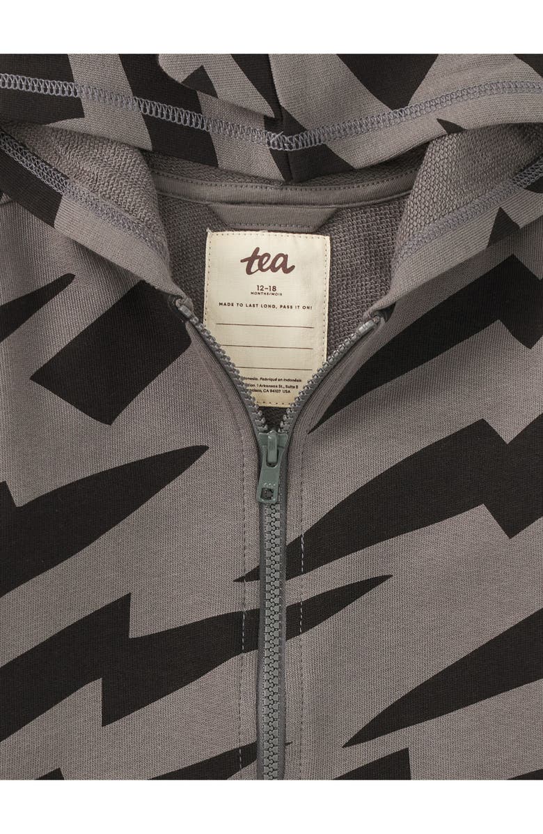 Tea Collection Spike Out Baby Hoodie, Alternate, color, Lightning Stripes