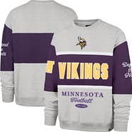 '47 Men's '47 Purple/Heather Gray Minnesota Vikings Blockfield Maximalist Sweatshirt