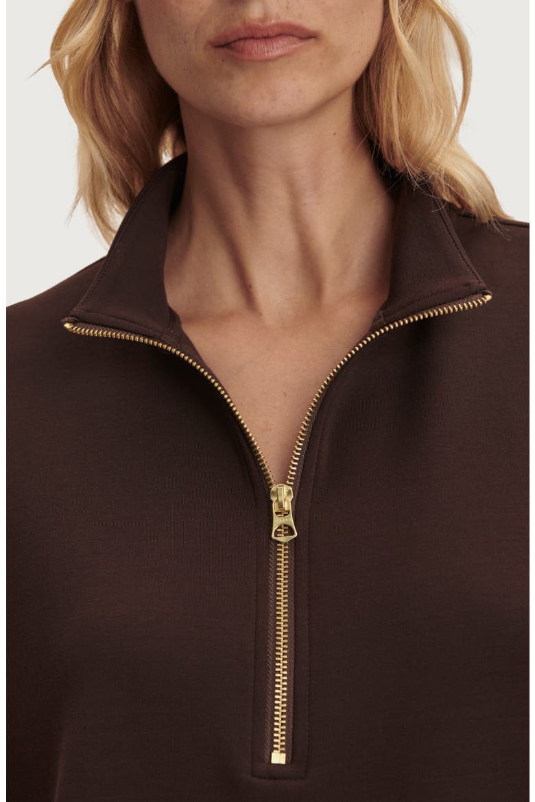 Ritchie Short Sleeve Half Zip, Alternate, color, COFFEE BEAN