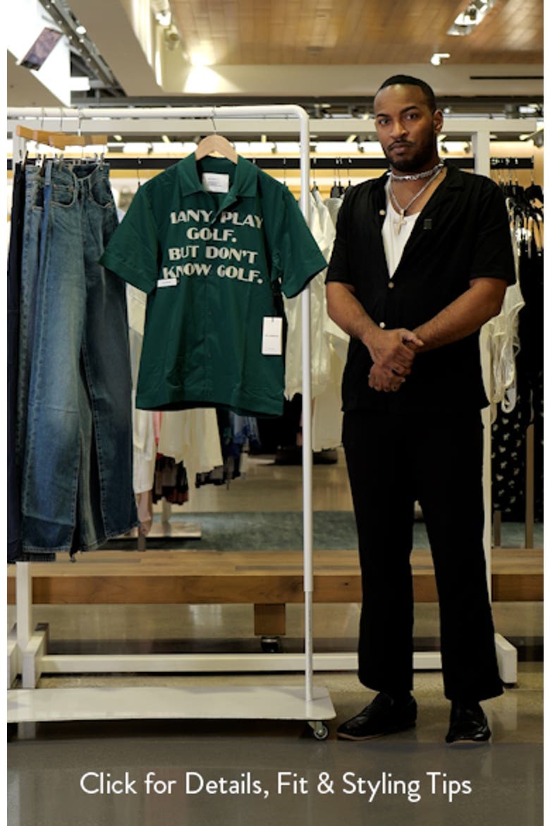 Educate Graphic Short Sleeve Button-Up Shirt video