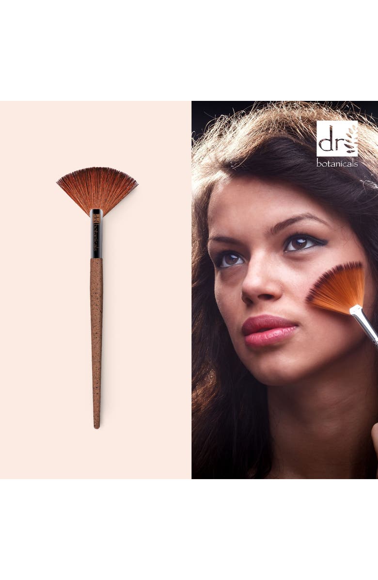 DR BOTANICALS Coffee Ground Fan Brush, Alternate, color, White