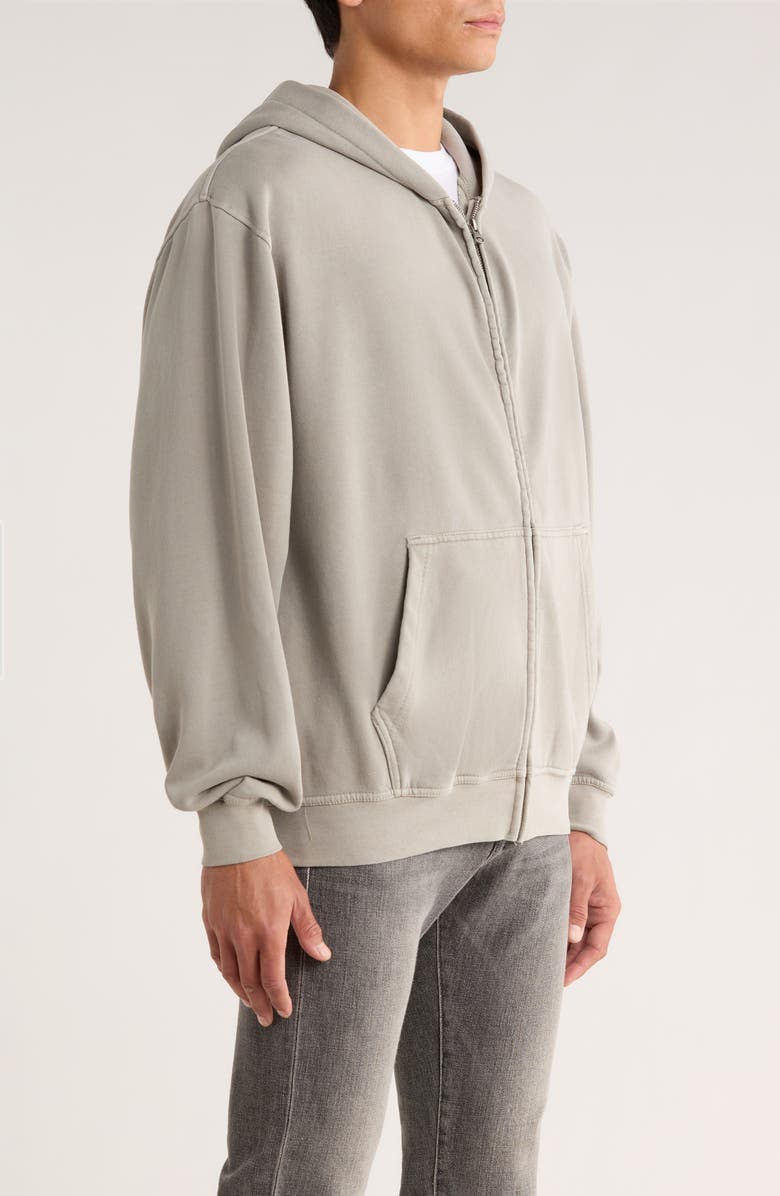 PacSun Solid Zip Hoodie, Alternate, color, Gray