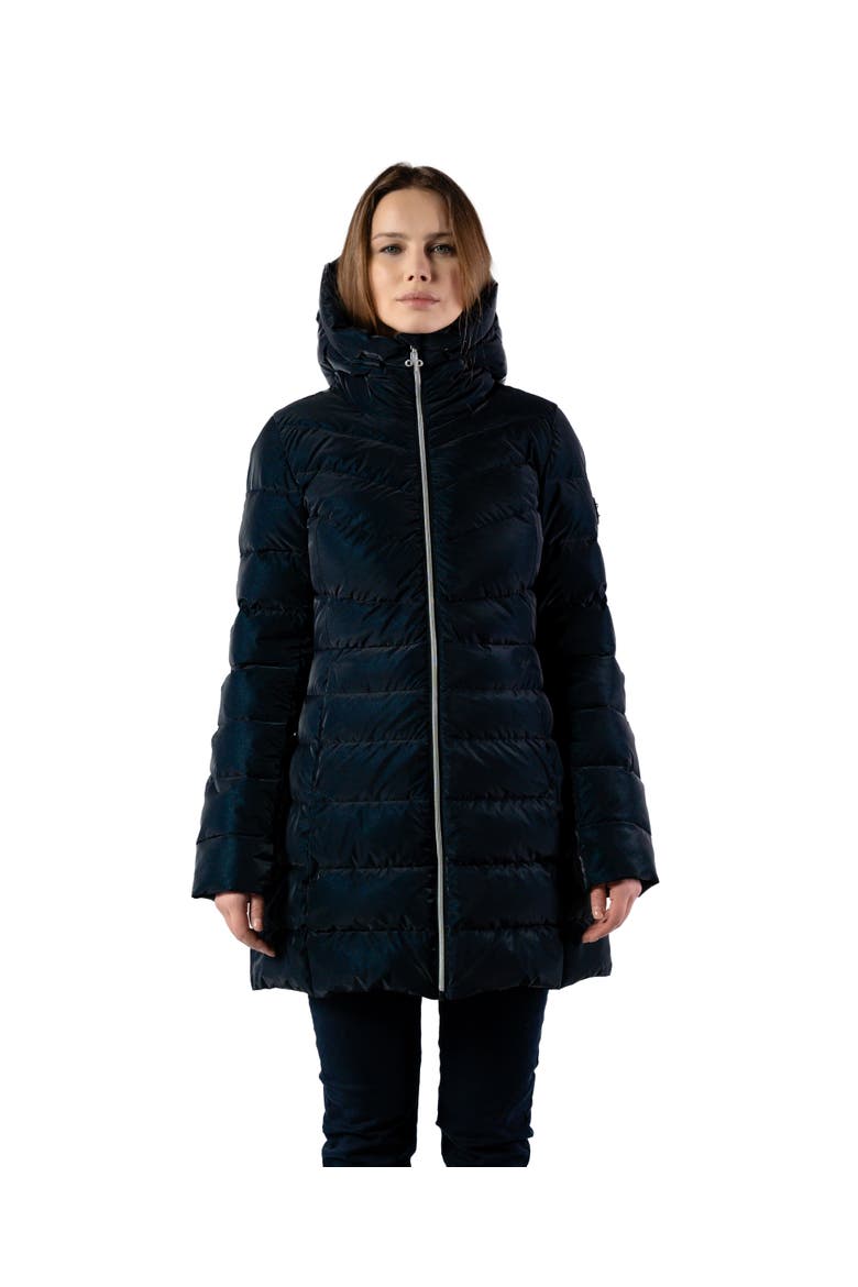 Women's Long Robin Medium Weight Coat EXTRA LONG SLEEVES!, Main, color, BLUE DIAMOND