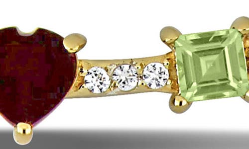 Delmar Semiprecious Stone & Lab-grown White Sapphire Bar Pendant Necklace In Multi