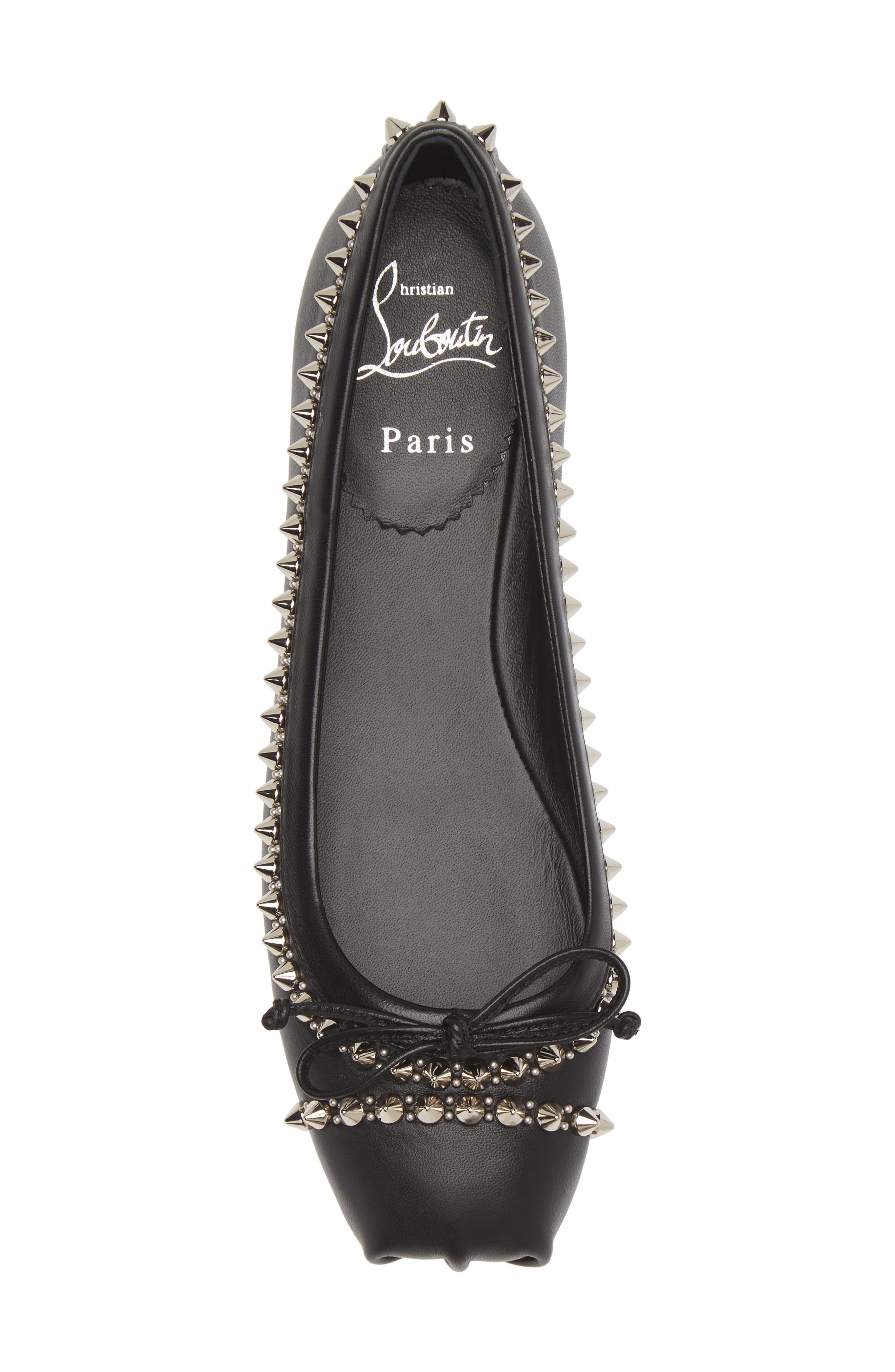 Mamadrague Spike Ballet Flat, Alternate, color, B439 BLACK/ LIN BLACK