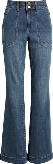 【INCHANT ME】Pocket High Waist Center Crease Bootcut Denim KanCan™ High Rise Curvy Double Button Bootcut Jean | maurices
