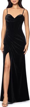 Blondie Nites Corset Bodice Velvet Gown