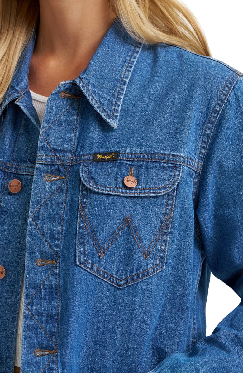 Wrangler Wrange Denim Button-Up Shirt, Alternate, color, 