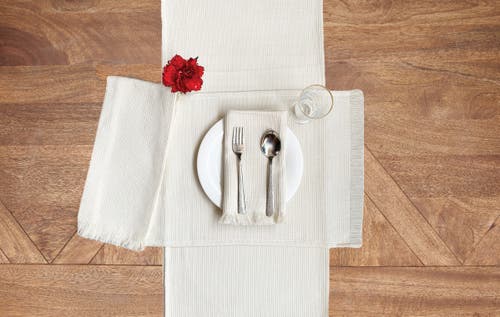C & F Home C&f Home Waffle Weave Ivory Napkin Set Of 6 In White