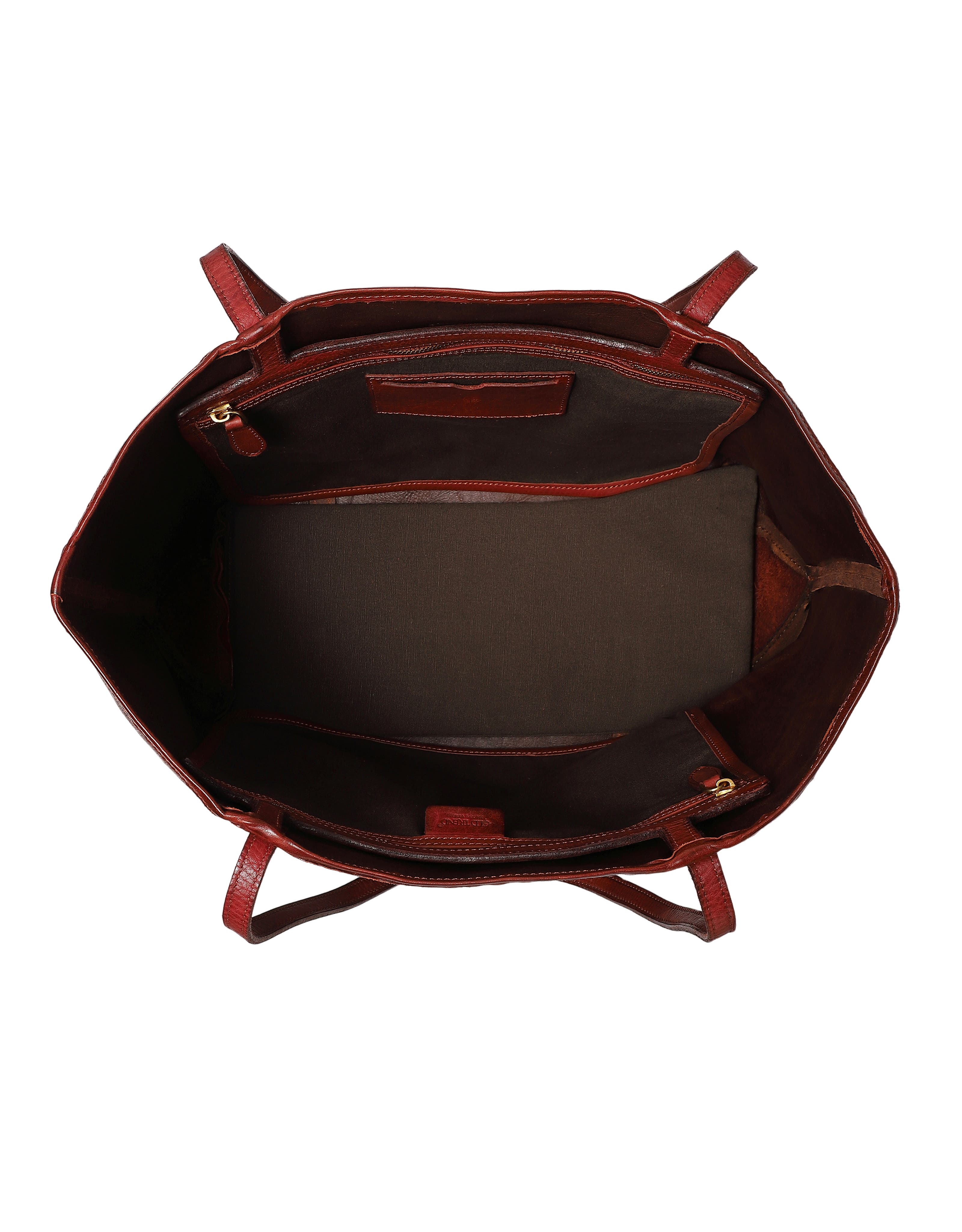 OLD TREND Alder Genuine Leather Everyday Shoulder Tote, Alternate, color, Brown