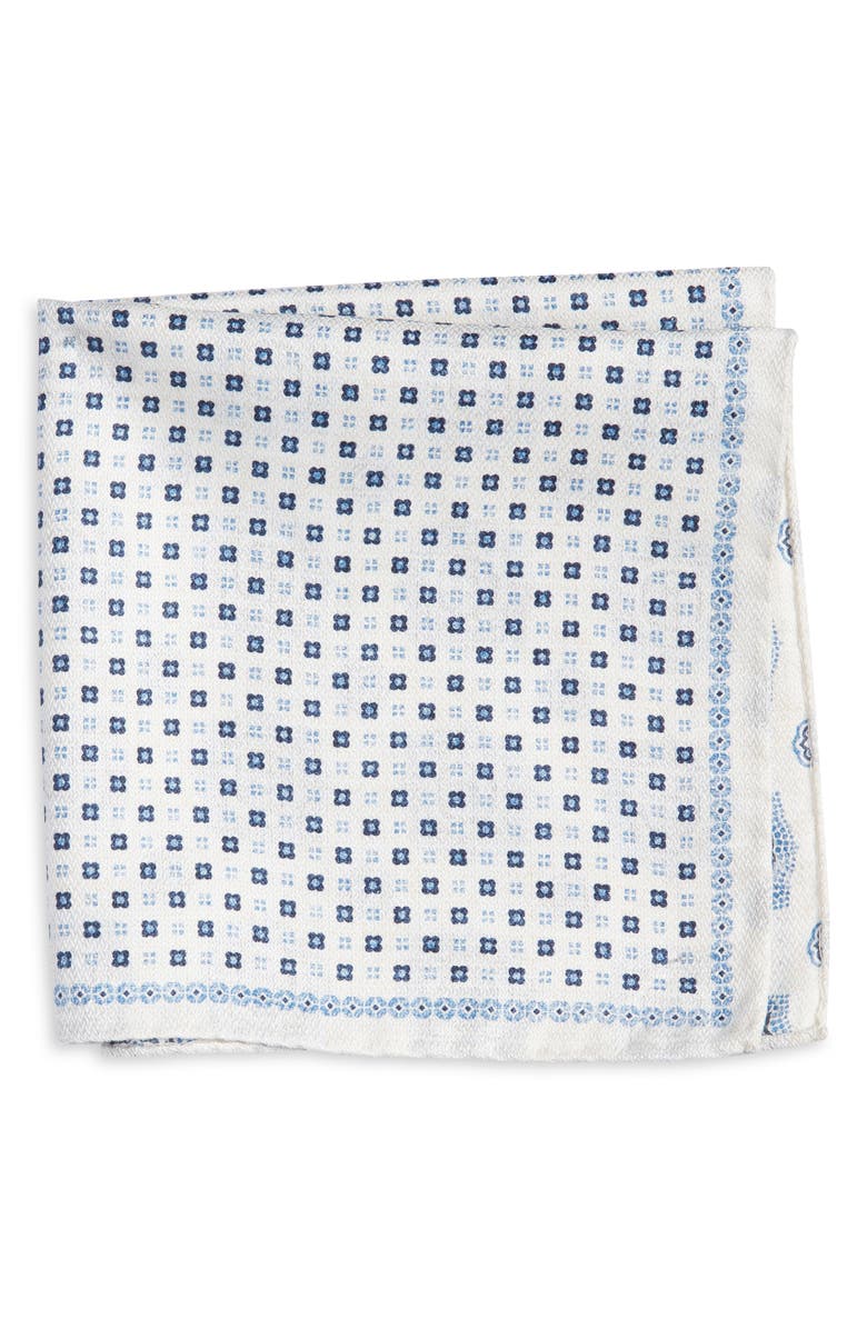 Nordstrom Neat Floral Silk Pocket Square, Main, color, 