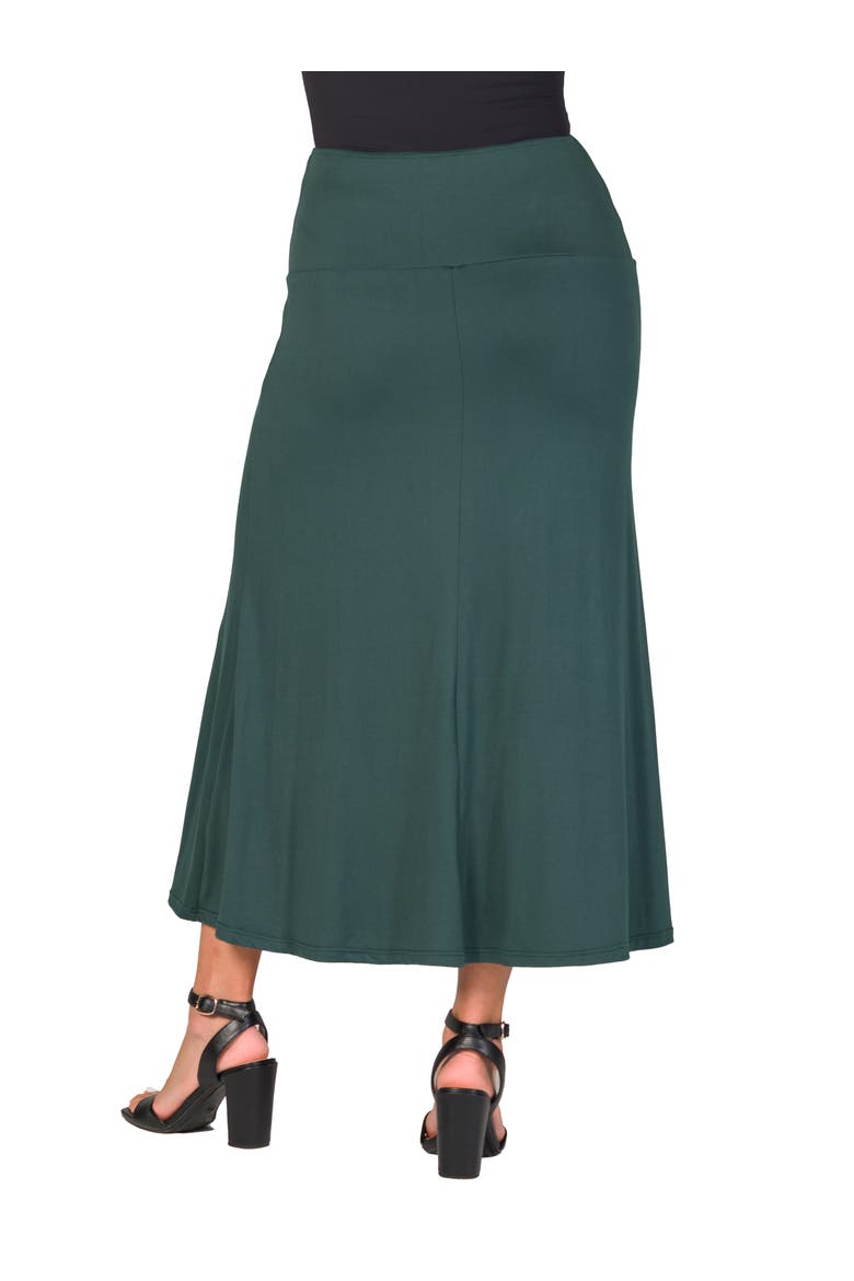 Petite Elastic Waist Maxi Skirt, Alternate, color, Hunter