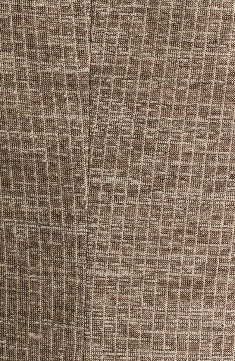 John Varvatos Varick Slim Fit Brown Slub Stripe Knit Sport Coat, Alternate, color, Brown