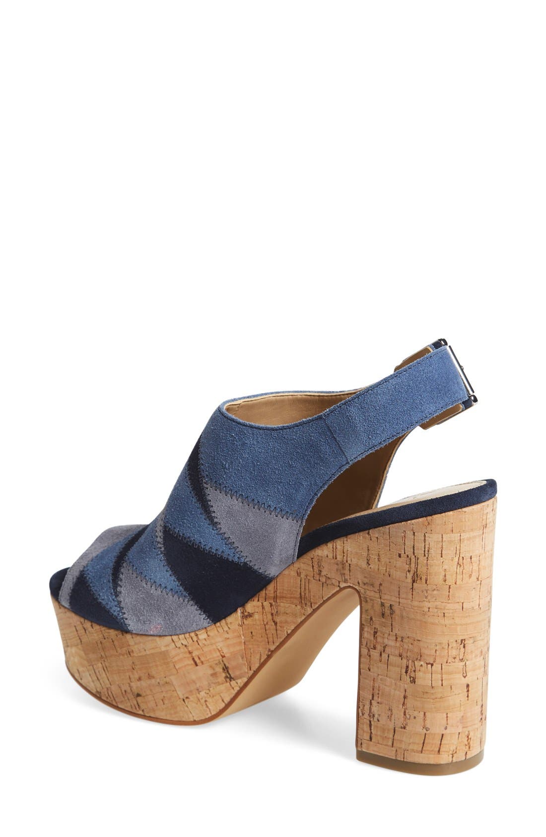 'Queenie' Platform Sandal, Alternate, color, DARK BLUE