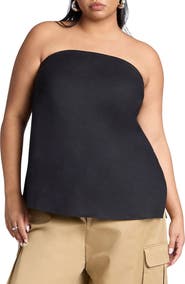 ELOQUII Long Column Strapless Top