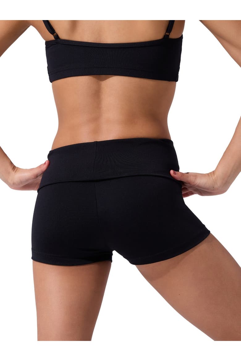Team Basics Fold-Over Boyshort, Alternate, color, black