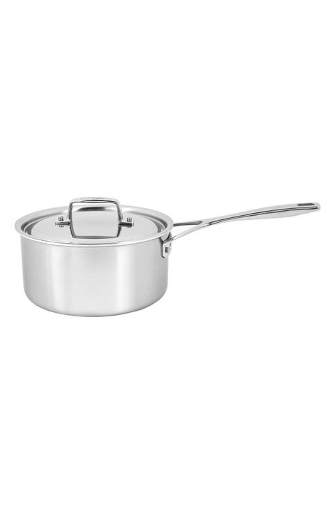 Essential 3-Quart 5-Ply Stainless Steel Saucepan with Lid