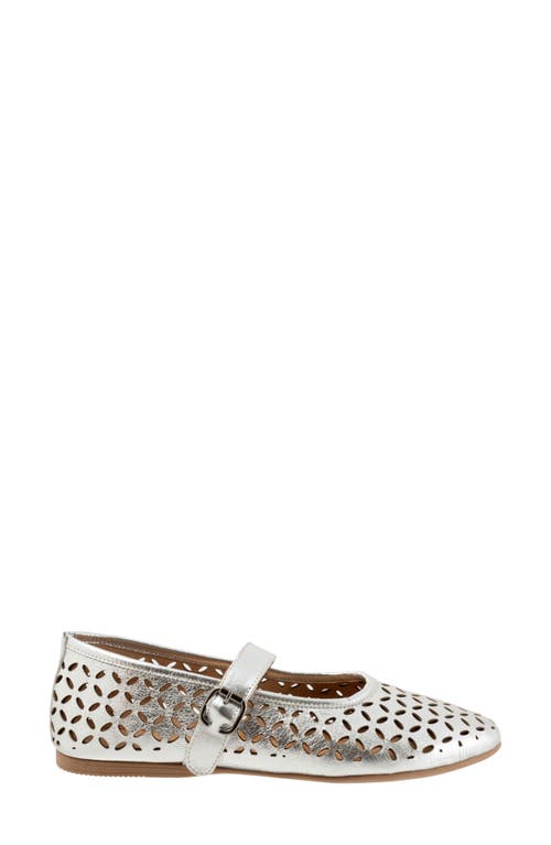 Bueno Kehlani Mary Jane Flat In Dark Silver