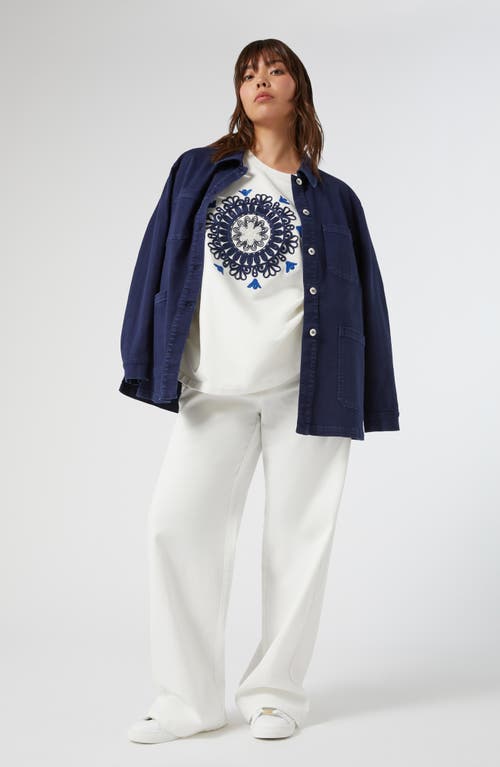 Shop Marina Rinaldi Jimco Denim Chore Jacket In China Blue