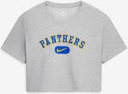 Nike Women's Nike Heather Gray Pitt Panthers Dri-FIT Cropped T-Shirt