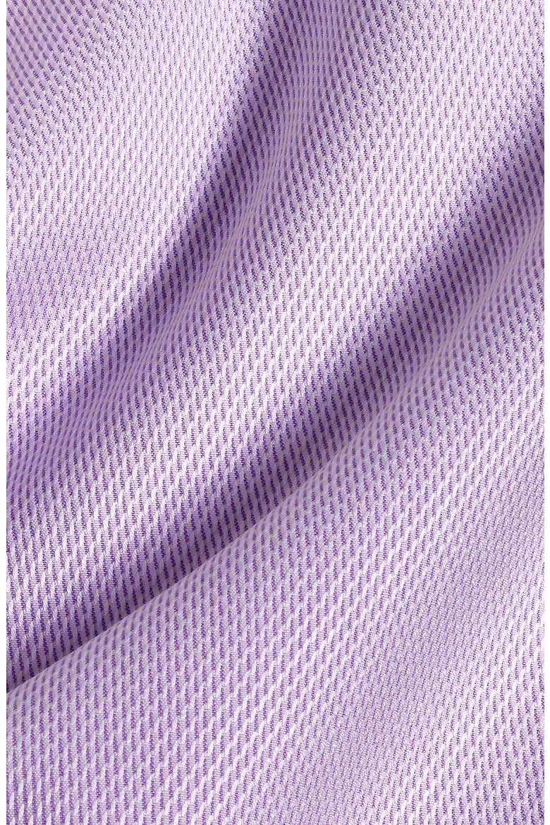 Trim Fit Micro Dobby Cotton Dress Shirt, Alternate, color, WHITE/ LILAC