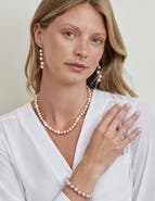 The Pearl Source 7.0-7.5mm Freshwater Multicolor Pearl Necklace - Premier AAAA Quality