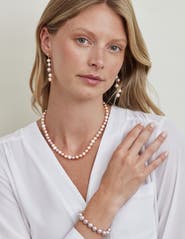 The Pearl Source 7.0-7.5mm Freshwater Multicolor Pearl Necklace - Premier AAAA Quality