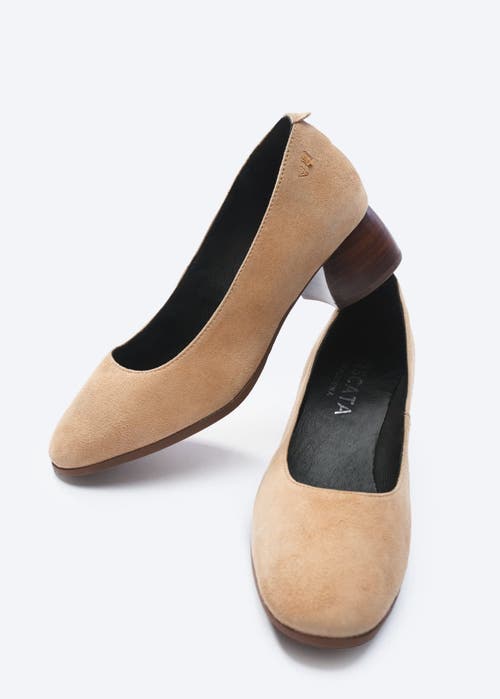 Viscata Milan Suede Heels In Camel