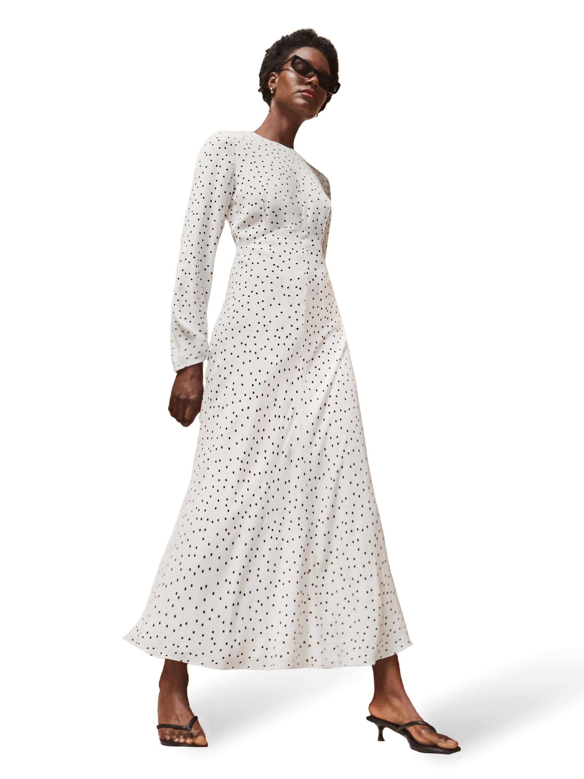 Polka Dot Tie Back Dress