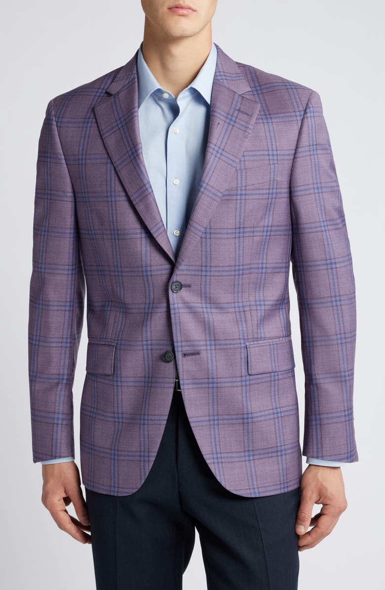 Peter Millar Flynn Classic Fit Plaid Wool Sport Coat, Alternate, color, 