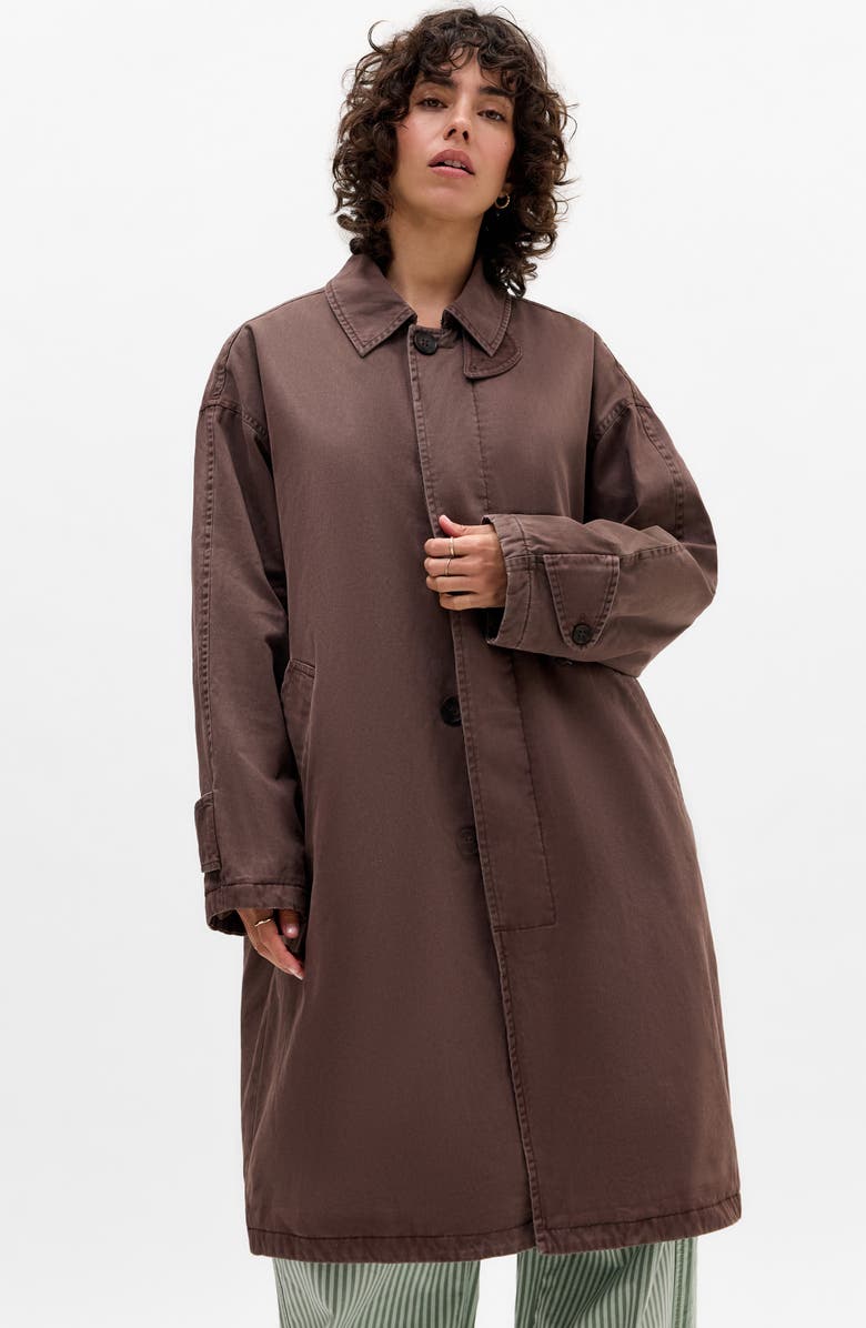 BDG Urban Outfitters Lined Trench Coat, Alternate, color, Brown