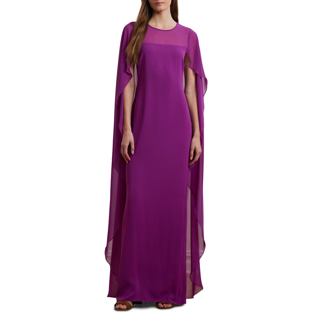 Ralph Lauren Cape Georgette Gown