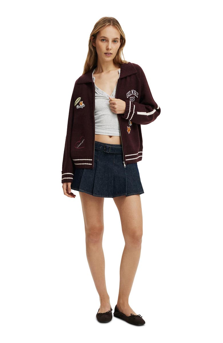 Cotton On Women's Gilmore Girls Knit Bomber, Alternate, color, 