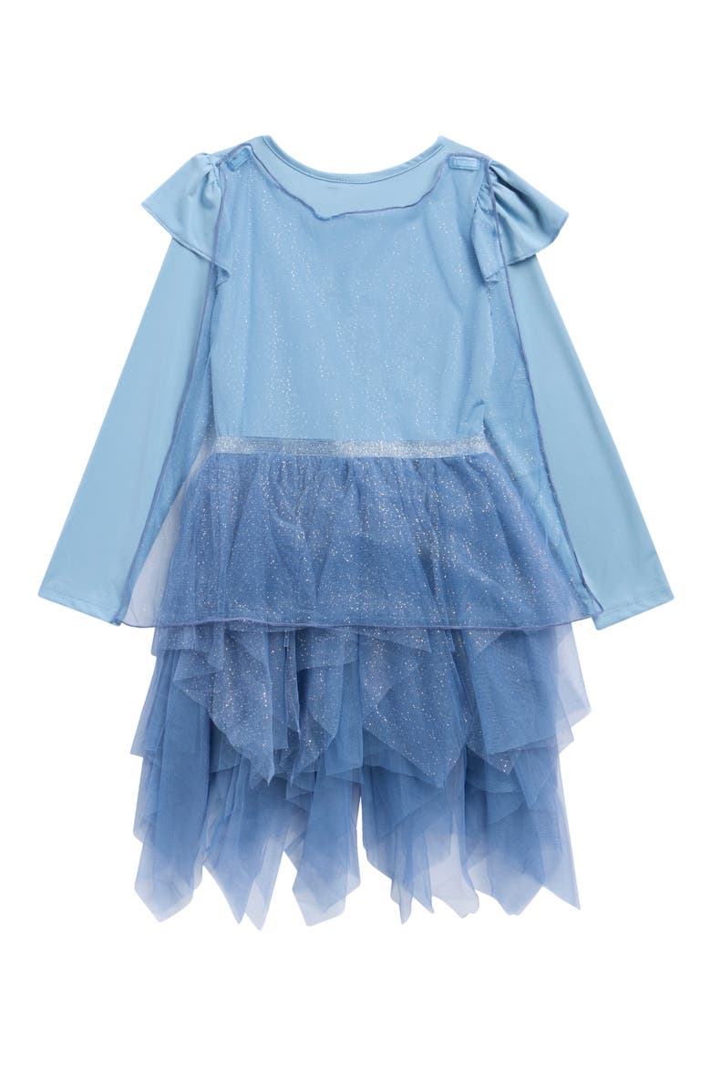 Kids' Frozen Ballerina Ruffle Long Sleeve Tutu Party Dress, Alternate, color, DUSTY BLUE