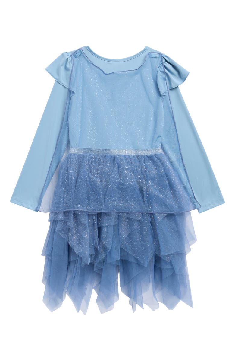 Happy Threads Kids' Frozen Ballerina Ruffle Long Sleeve Tutu Party Dress, Alternate, color, Dusty Blue